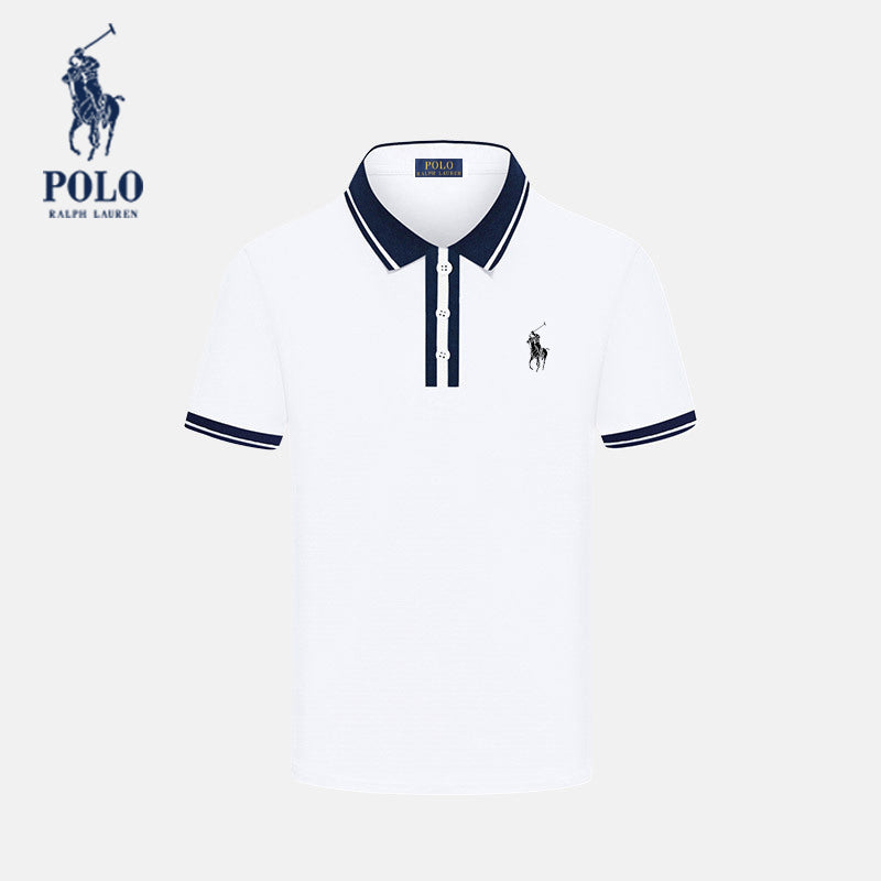 Maglietta a maniche corte estiva tinta unita polo shirt