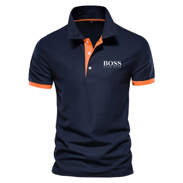 Polo da uomo con design color block e maniche corte