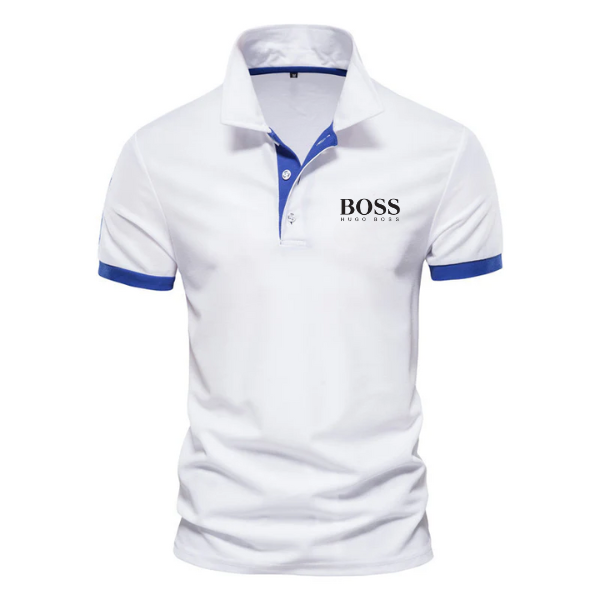Polo da uomo con design color block e maniche corte
