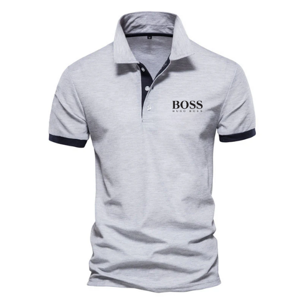 Polo da uomo con design color block e maniche corte